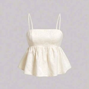 Elegant Cream Sleeveless Top